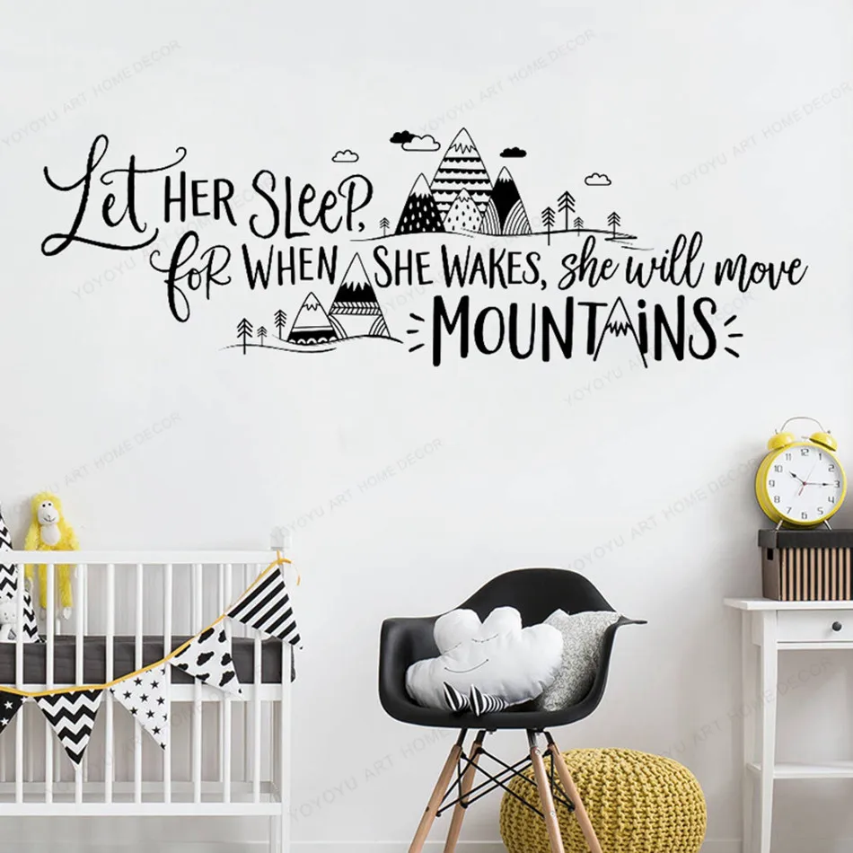 Виниловая наклейка на стену в скандинавском стиле для детской комнаты настенная