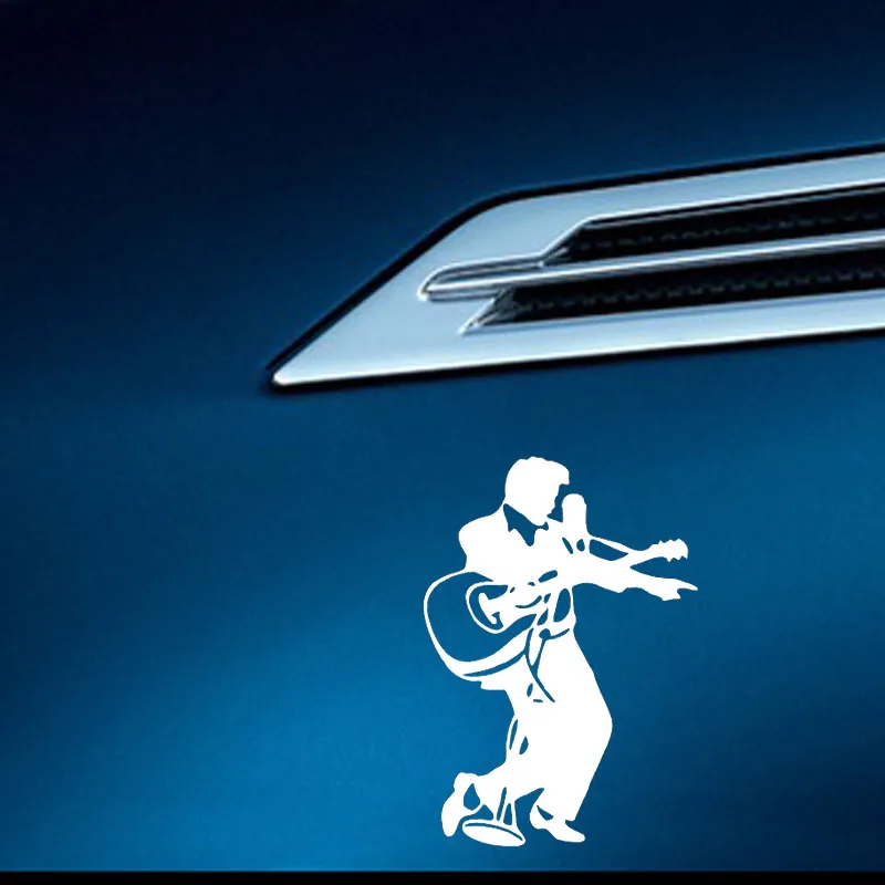 

Car Sticker Motorcycle Sticker Elvis Singing Black/Silver PVC Waterproof Sunscreen Decal 9.7cm * 13.8cm