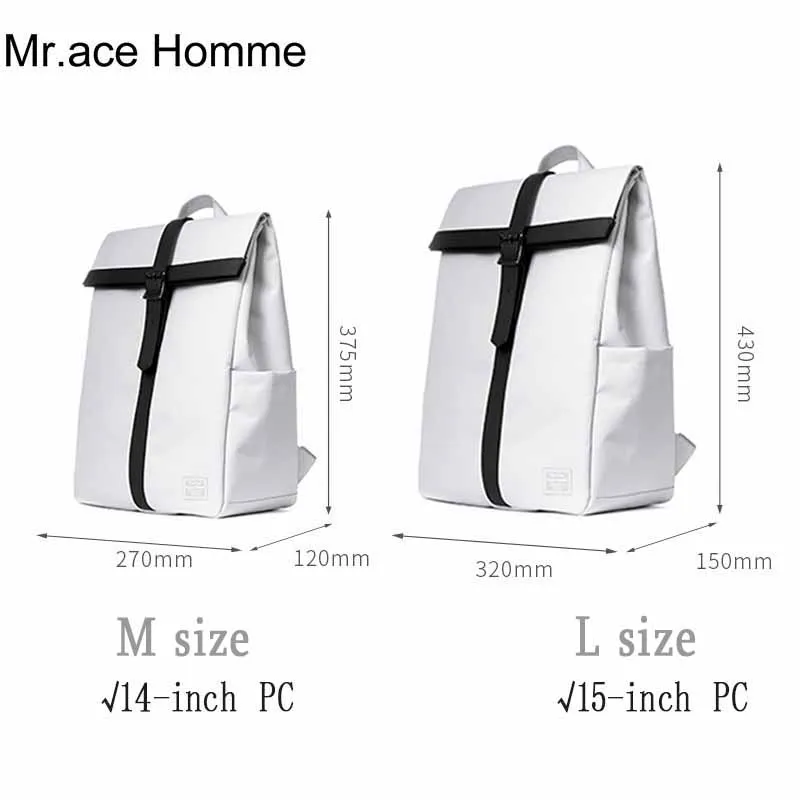 Бренд Mr.ace Homme cross большой рюкзак для ноутбука мужской водонепроницаемый холщовый