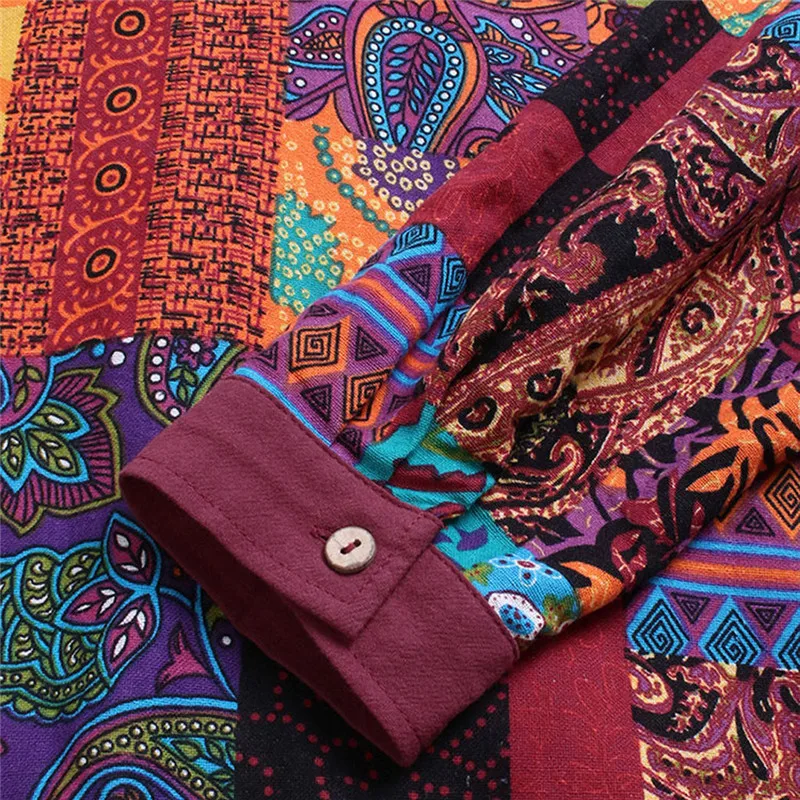 Женский хлопковый топ с длинными рукавами и круглым вырезом принтом National Wind Tourism