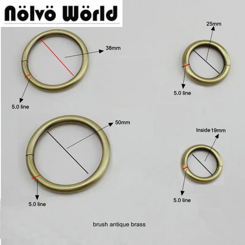 50 шт. круглые кольца для сумок 25 мм 38 5 0 дюймов|metal o-ring|for bagring for bag |