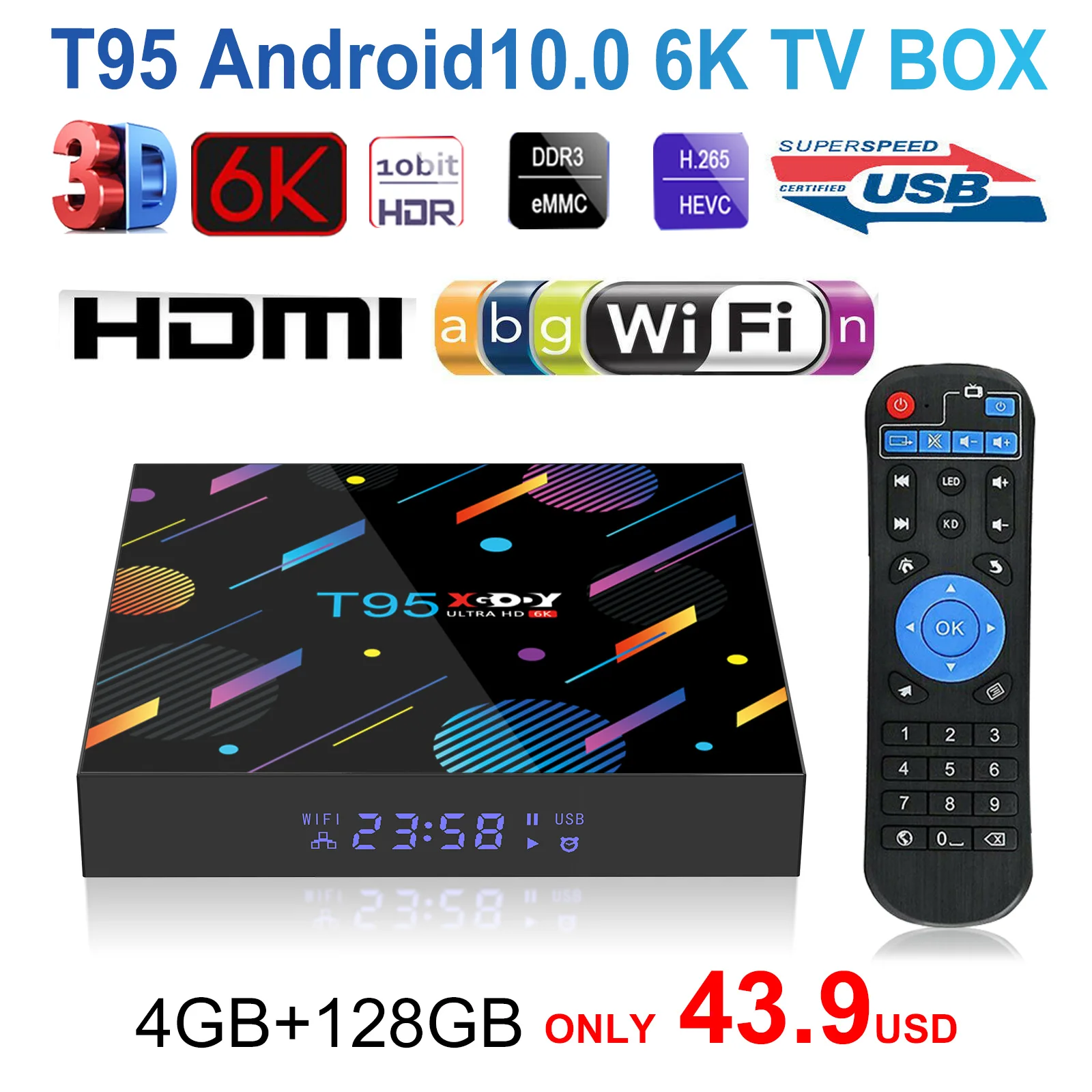 T95 XGODY H616 Смарт ТВ коробка 4G Android 10 0 32 ГБ 64 128G 6K HD Media Player 2 & 5G Декодер каналов