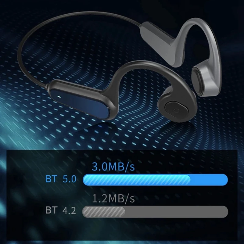 

A9 костная проводимость наушники безболезненные Беспроводные Bluetooth 5,0 наушники для спорта на открытом воздухе гарнитура Ip56 водонепроницаем...