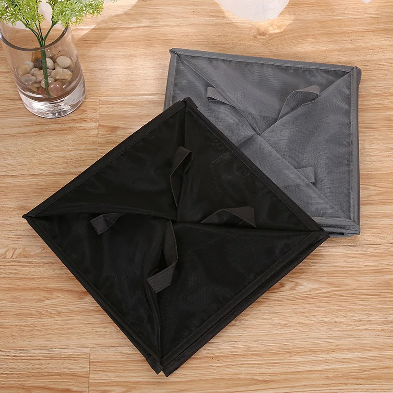 

Mesh folding Nordic air breathable dirty laundry basket 3 color spot perspective mesh storage basket