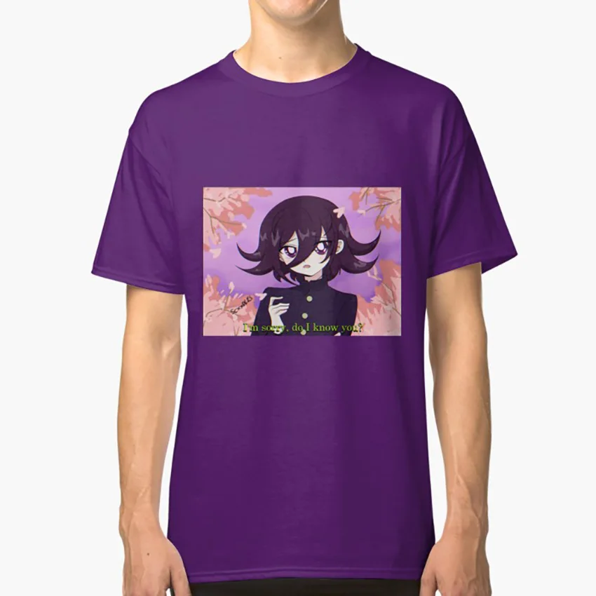 Фиолетовый 90s ouma kokichi футболка danganronpa ouma kokichi ouma 90s аниме данганронпа v3 - Цвет: Фиолетовый