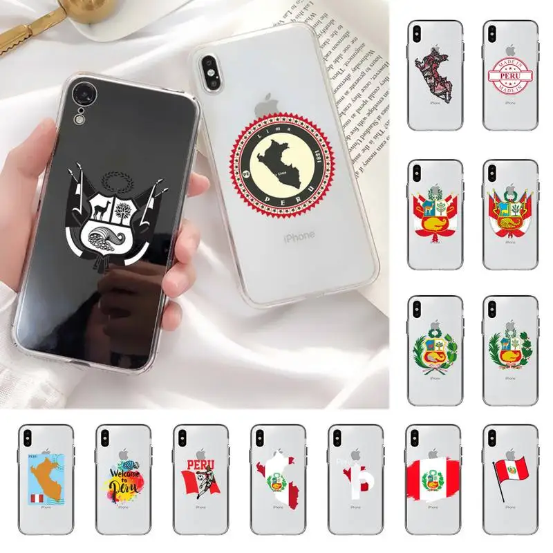 

MaiYaCa Peru Flag Coat Of Arms Phone Case for iphone 13 11 12 pro XS MAX 8 7 6 6S Plus X 5S SE 2020 XR cover