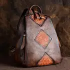 Дорожная сумка Norbinus из натуральной кожи, винтажный дизайнерский ранец с тиснением, Модный женский рюкзак из натуральной кожи