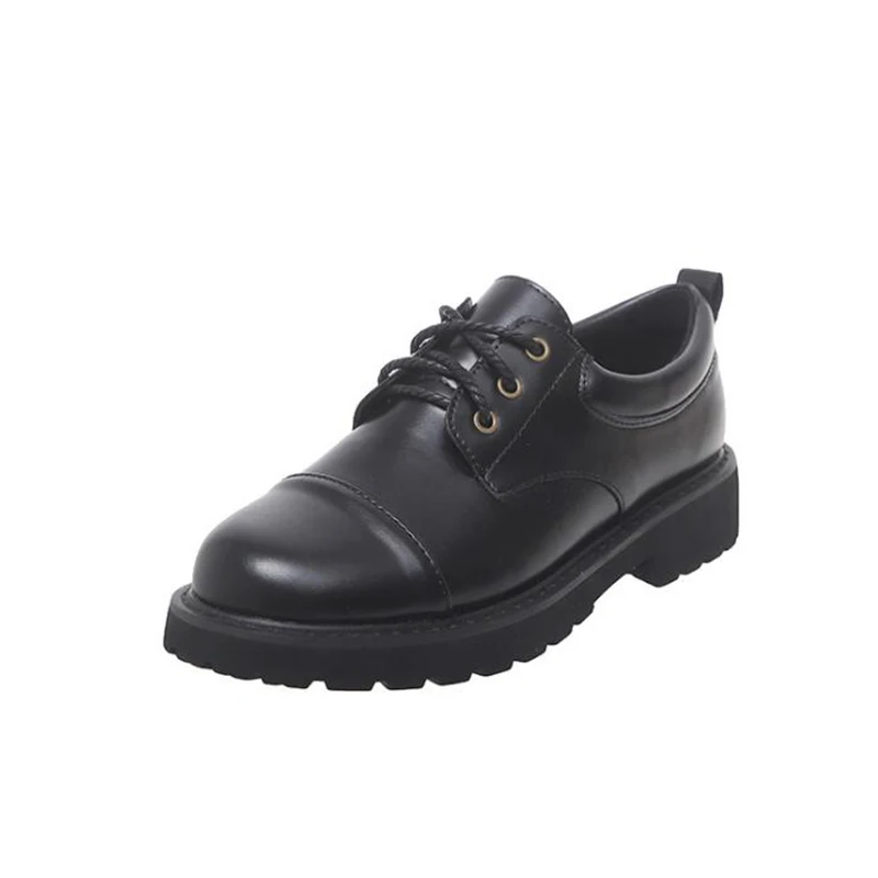 Женская Осенняя обувь Bullock на платформе со шнуровкой женские оксфорды плоской