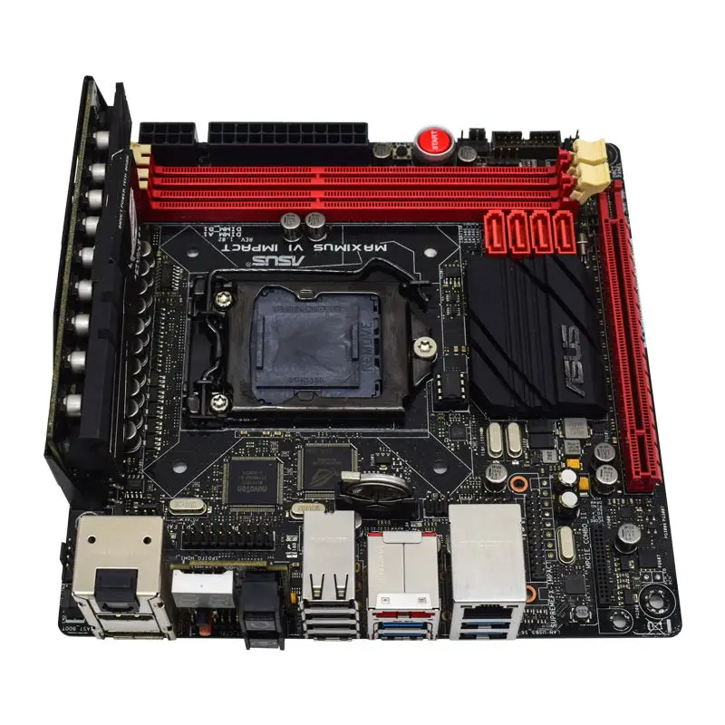 ASUS ROG MAXIMUS VI IMPACT материнская плата 1150 Mini ITX DDR3 Xeon E3 1270 V3 Core i7-4770K Cpus Intel Z87 PCIe 3 0 HDMI -