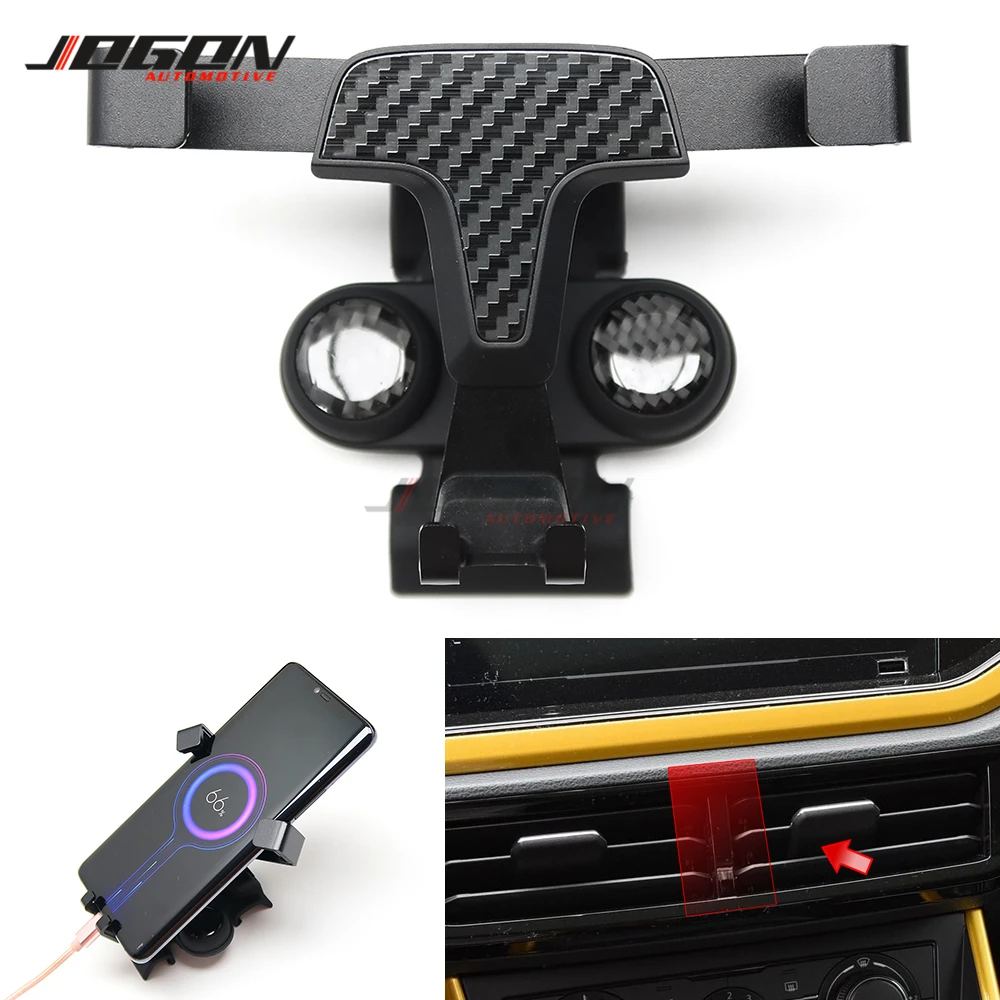 

Автомобильный держатель для телефона, устойчивая подставка для крепления на вентиляционное отверстие, поддержка GPS для Volkswagen VW Polo MK6 2019, пок...