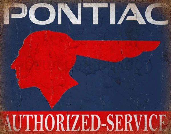 

Pontiac Service Vintage Garage Metal Tin Sign
