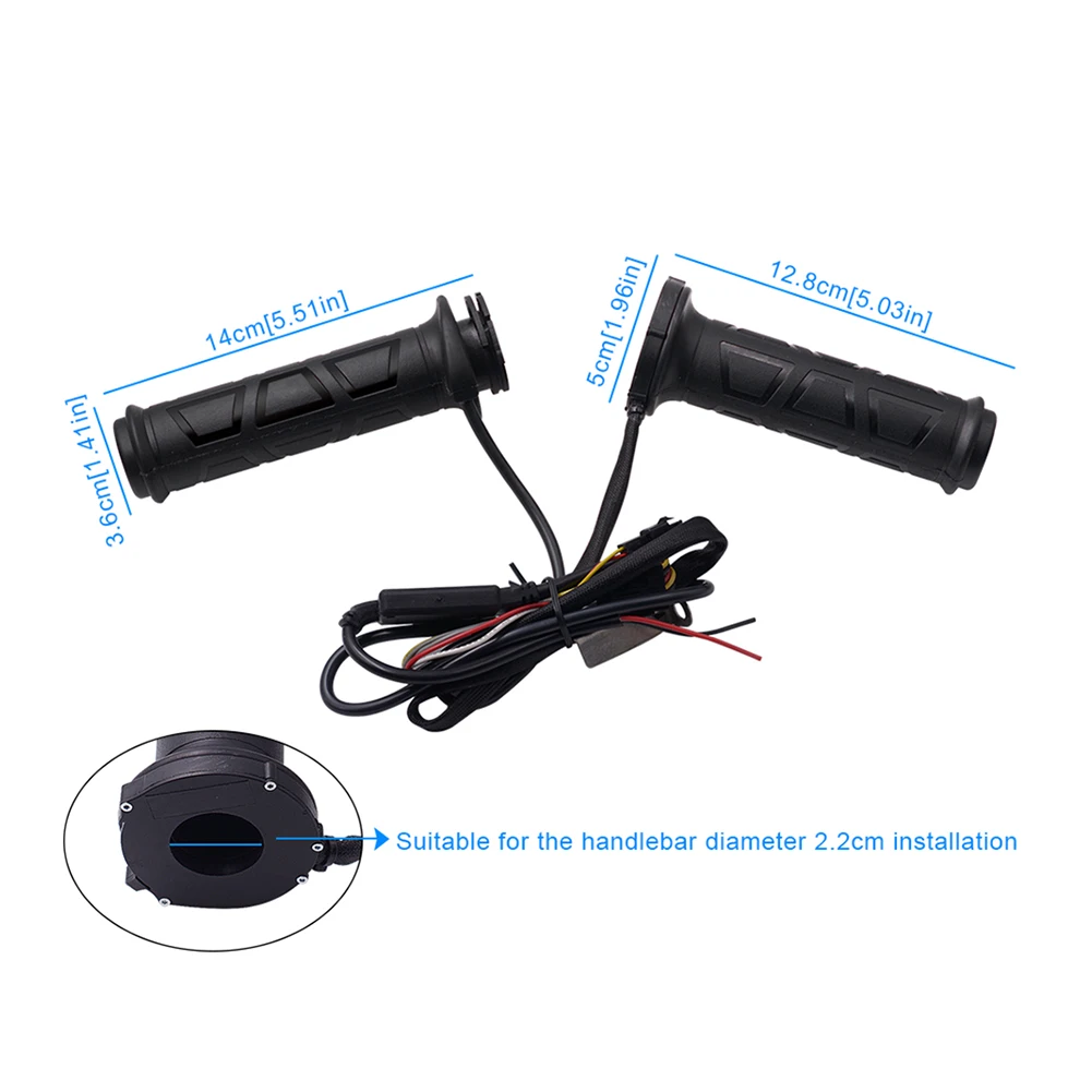 

1Pair Detachable End Cap Winter Motorcycle Electric Heated Hand Handlebar