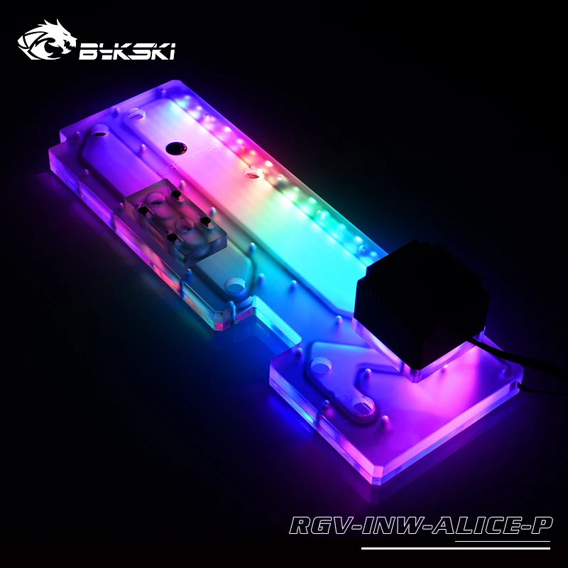 BYKSKI Acrylic Board Water Channel Kit Solution for IN WIN Alice case kit Computer Case CPU/GPU Block Support DDC Pump RGB | Компьютеры и