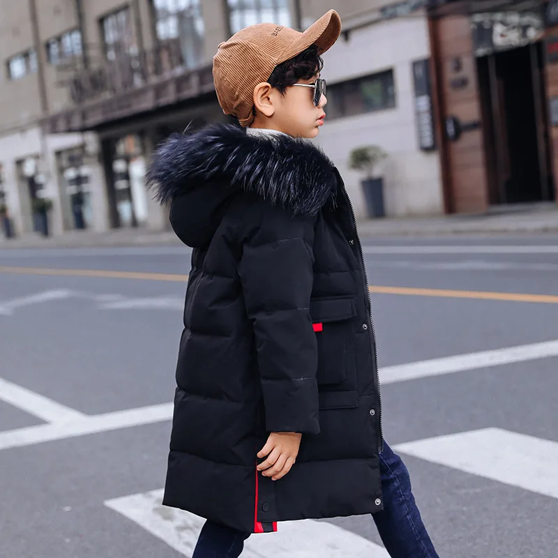 Детская зимняя куртка одежда для маленьких мальчиков пуховый костюм детская с