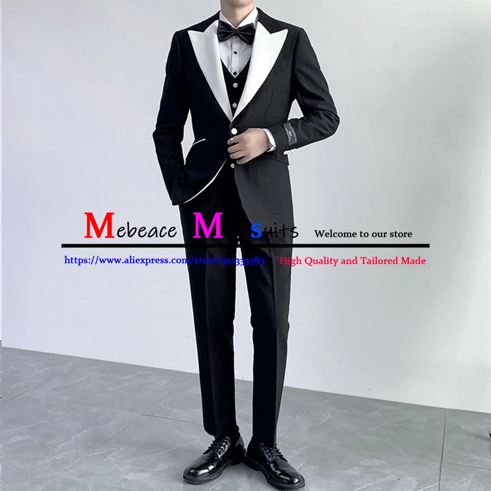

Terno Masculino новейший дизайн, приталенные мужские костюмы, деловые костюмы для жениха, смокинги для свадьбы, костюм, пиджак, брюки, жилет, 3 предмета