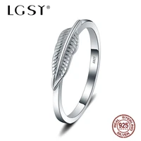lgsy popular 925 sterling silver rings lucky leaves shape rings for women fashion jewelry round rings fine jewelry rings dr1089