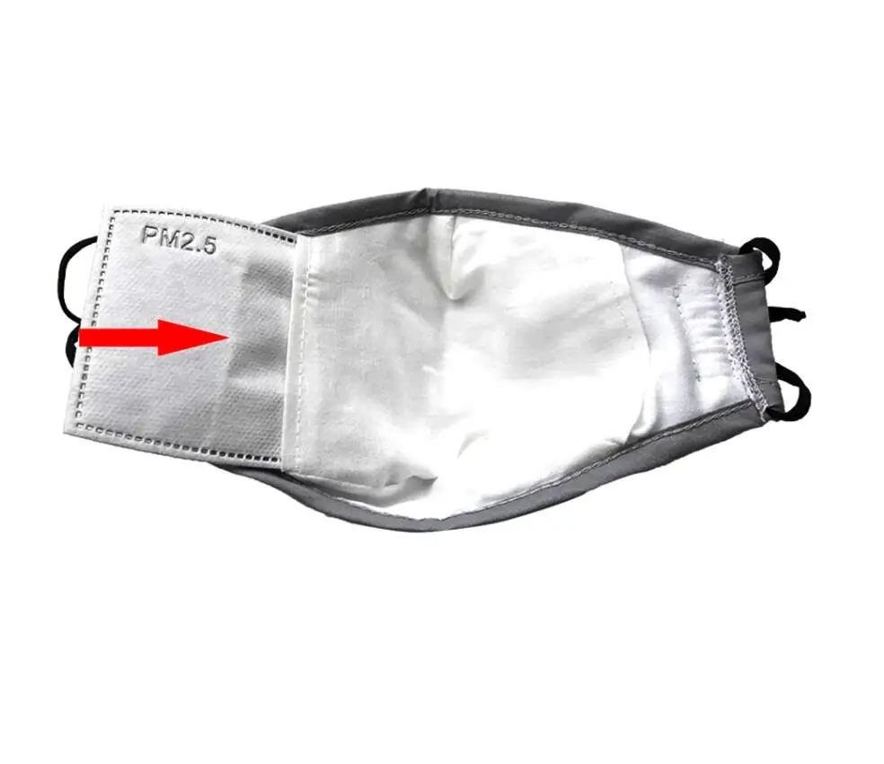 

4Pcs Without Valve Mask Cotton Black Face Masks Mouth Anti PM2.5 Dust Mask 20pcs Activated Carbon Filter Mask Fabric Washable