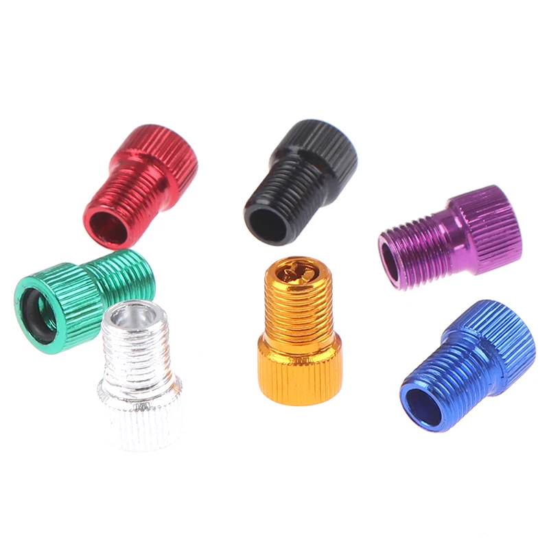 

5Pcs Aluminum Alloy Bike Valve Adapter Caps Bicycle Air Nozzle Air Pump Road Racing Bike Inner Tube Tools Bicycle Accessories