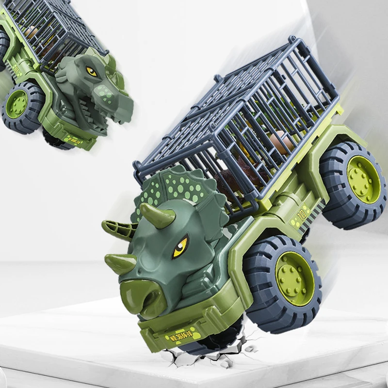 

Kids Truck Toy Set Dinosaur Transport Car Carrier Truck indominus rex jurassic world Powered Cars Birthday Gift for Boys Grils