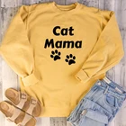 Милый свитшот из чистого хлопка с изображением кошачьих лап и лап для молодых девушек в уличном стиле с изображением лап кавайный гранж tumblr Смешные Пуловеры коты топы для мамы