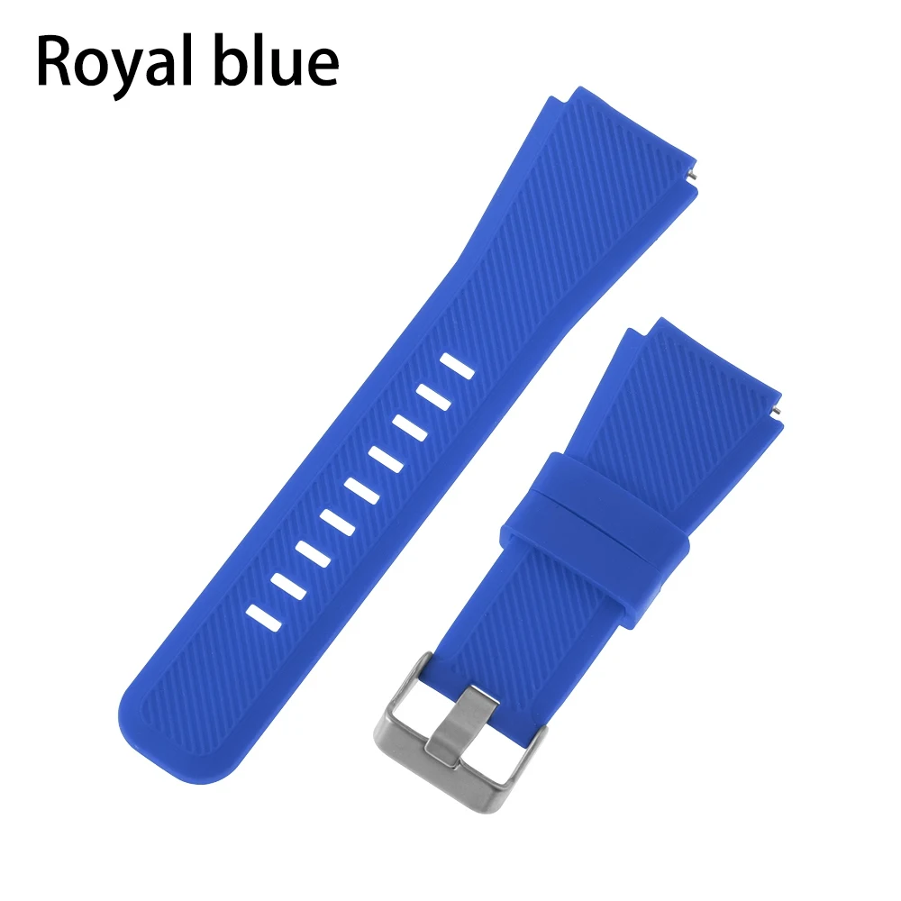 royal blue MIIQNUS мягкий силиконовый ремешок 22 мм для часов huawei GT/GT2, спортивный ремешок, сменные ремешки для часов, аксессуары для умных часов - Цвет: royal blue