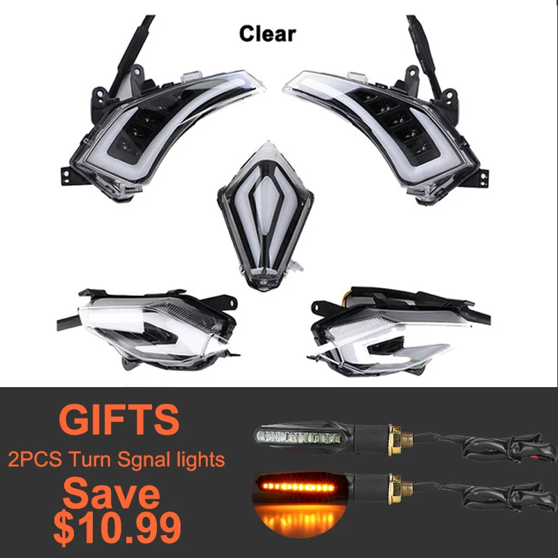 Clear Для TMAX 530 светильник светодиодный сигнальный светильник для YAMAHA T-Max T Max Tmax 530 TMax530 2012 2013 задний тормозной фонарь - Цвет: Clear