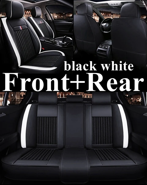 black white standard Чехол на сиденье автомобиля для Toyota corolla rav4 Auris chr yaris Camry avensis Honda Fit Civic Accord Suzuki Swift sx4 Fiat Punto BRAVO - Название цвета: black white standard