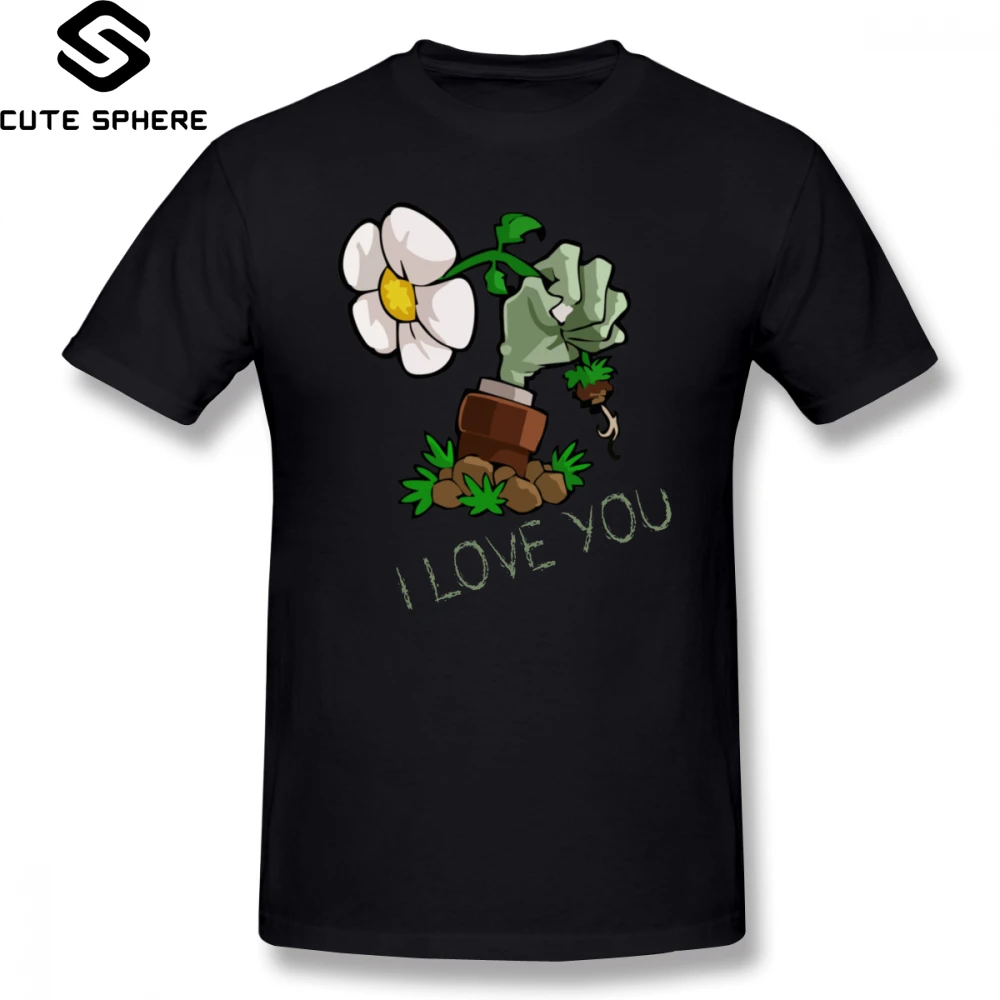 Футболка Растения против Зомби футболка с надписью I Love You летняя графическим