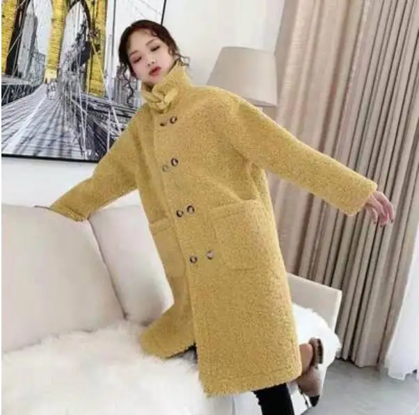 

Fur Profile Coat Women's Mid-length Winter New Casual Loose Large Size Coat Thick Coat Jacket Women