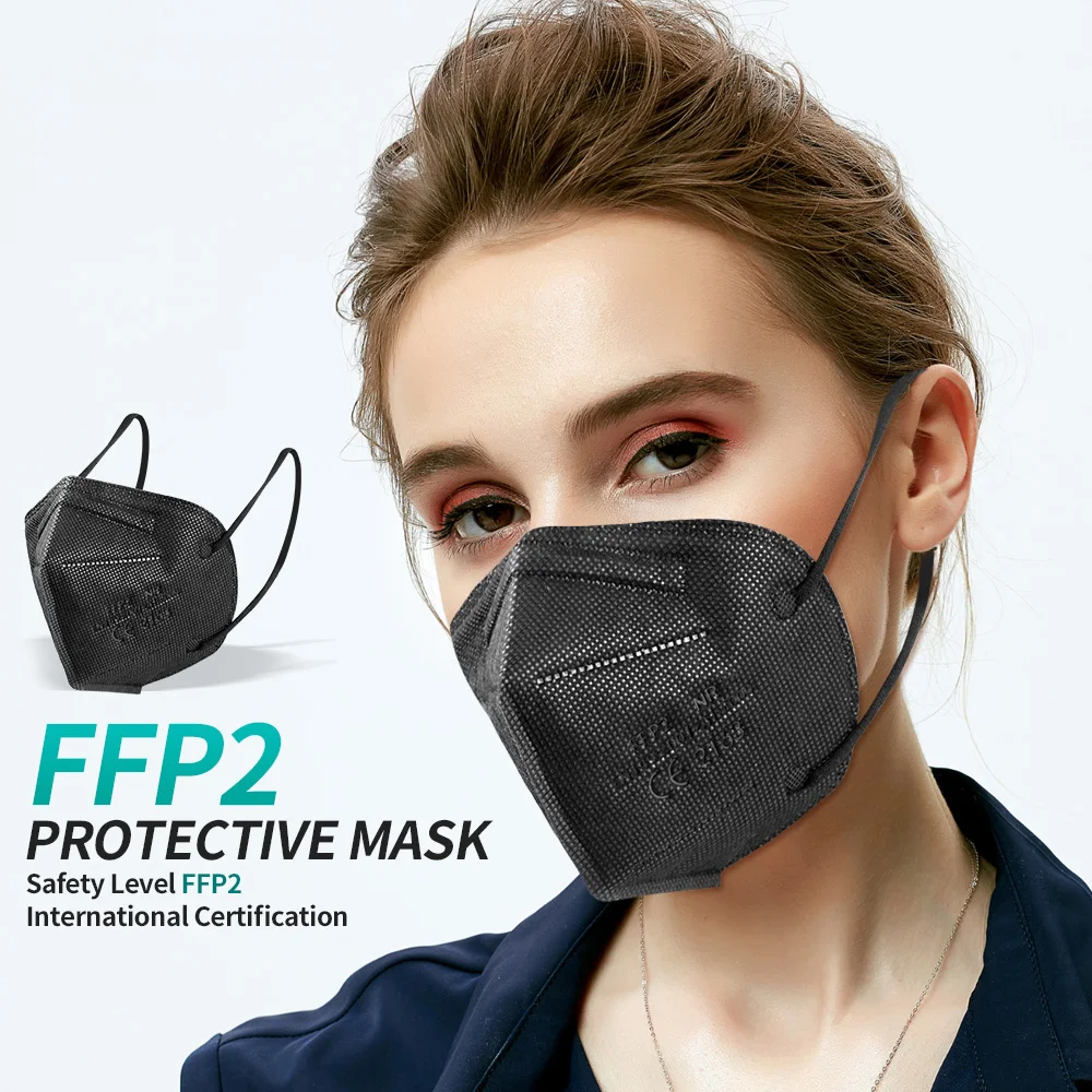 

1-100PC ffp2 negra mascherine fpp2 5 Colors adult fpp2 mascarilla espaa certificadas homologada 10 day arrive zwarte mondkapjes