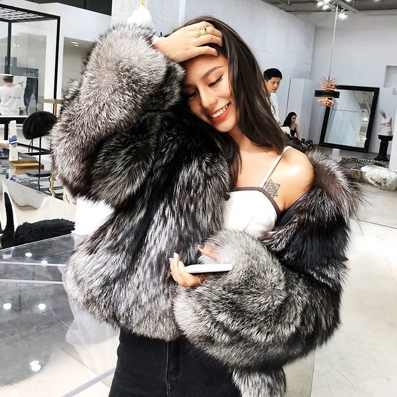 

Faux Fox Fur Coat Women 2021 New Women's Winter Jacket Oversize Teddy Bear Coat Mid-length Noble Thicken Fashion High Quality
