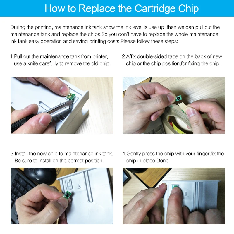 Чип резервуара для обслуживания Epson SureColor P6000 P6080 P7000 P8000 P9000 T3400 T5400 T3470 T5470 P7570 -