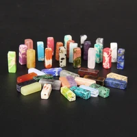 13x4mm imperial agates spacer beads flat rectangle tube natural stone loose bead for jewelry making diy bracelet earrings supply