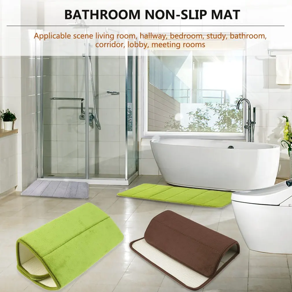 Bath Mat Bedroom Home Practical Non-Slipping Mats Memory Foam Rug Shower Carpet Pad For Bathroom Kitchen | Дом и сад