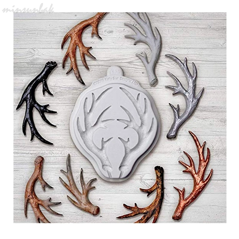 

Minsunbak маленький рога силиконовая форма DIY Украшение торта мастикой инструмент для шоколада Gumpaste форма для выпечки сахарные изделия