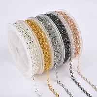 5mroll iron chain for diy necklace bracelet key chian with lobster clasps open jump rings for jewelry making findings