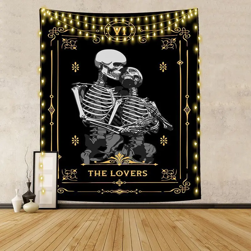 

1PCs Tarot Card Wall Tapestry Hanging Astrology Divination Bedspread Beach Mat Blanket Wall Art Home Decoration Tapestry