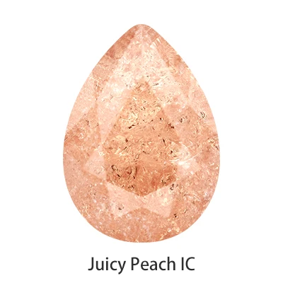 Juicy Peach IC Сапфир слеза падение K9 стекло с морозным узором высококачественные стразы Pointback свободные стеклянные клей для страз на ремеслах одежды - Цвет: Juicy Peach IC