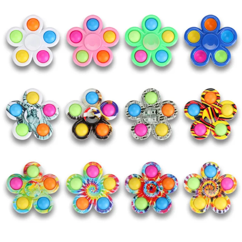 

Anti-Stress Pressure Reliever Pop Fidget Toys Spinners Push Simple Dimple Bubble Keychain Autism Sensory Toys for Adult Kids