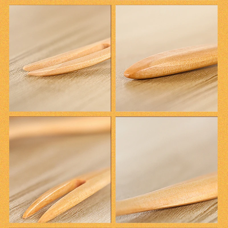 5 шт. одноразовые бамбуковые вилки для фруктов | Дом и сад