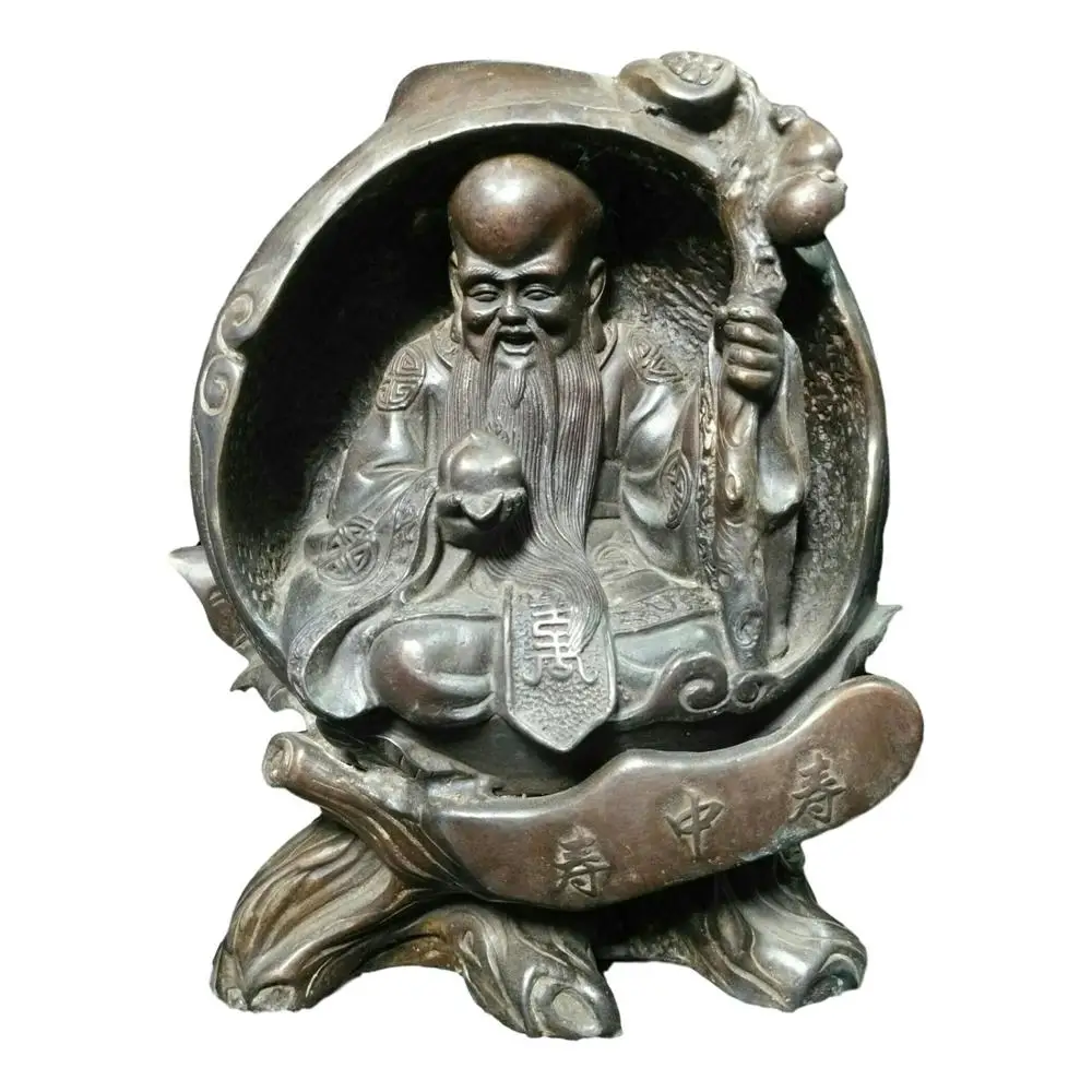 

LaoJunLu A Feng Shui Ornament In The Xuande Reign Of The Ming Dynasty "Longevity Star" Imitation antique bronze masterpiece