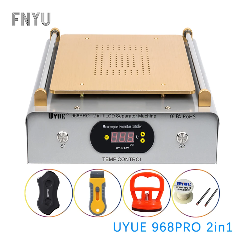 

Glass LCD Touch Screen Separator UYUE 968 Pro Built-in Pump Vacuum Maximum 14 Inch Mobile Phone Disassembly And Maintenance Tool