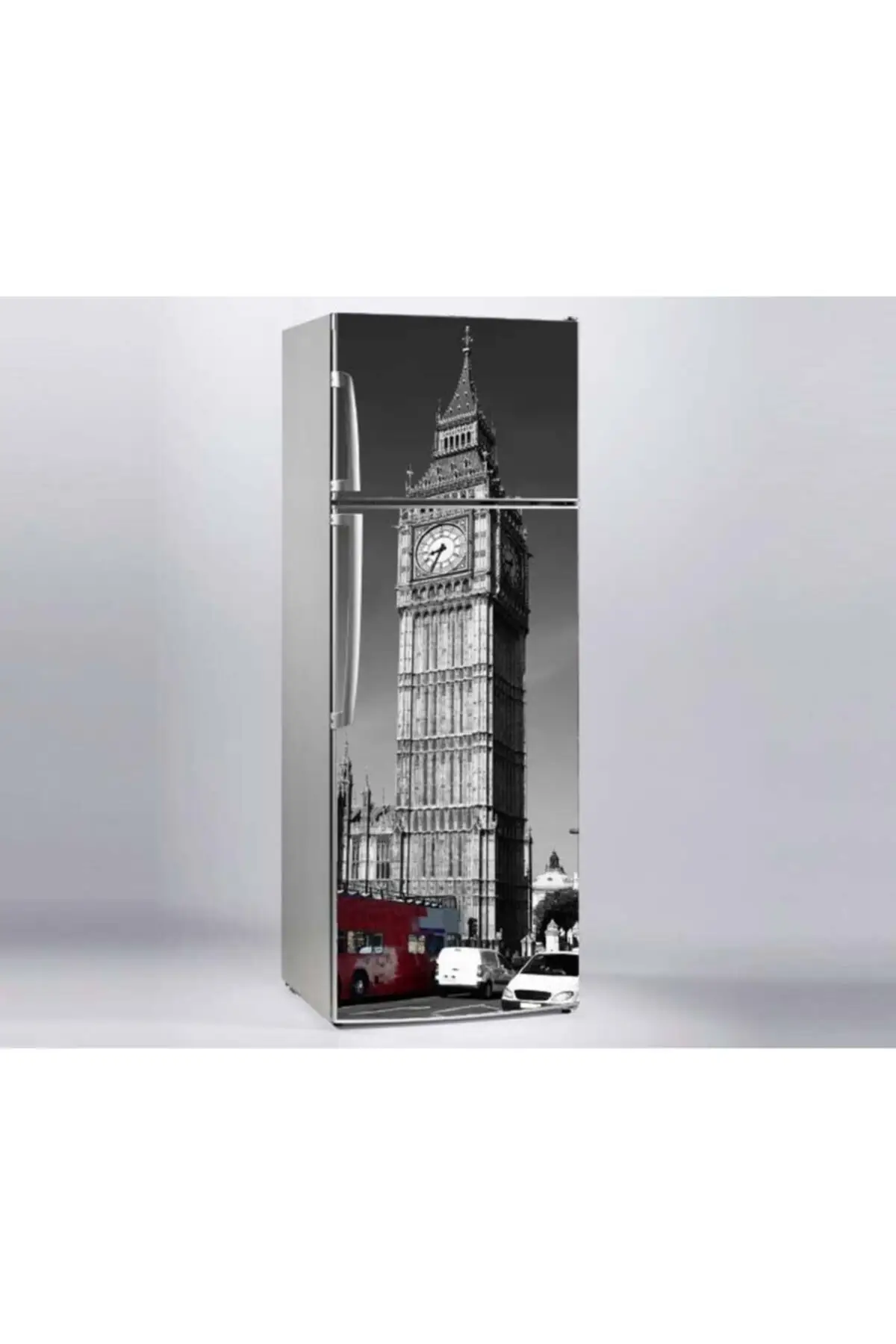 

Black England Clock Tower Refrigerator Sticker