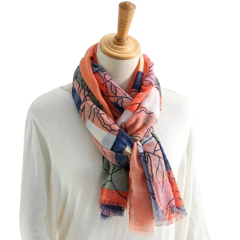 

xia han edition scarves literary fabric printed cotton and linen joker tourism is prevented bask in cape female 1192