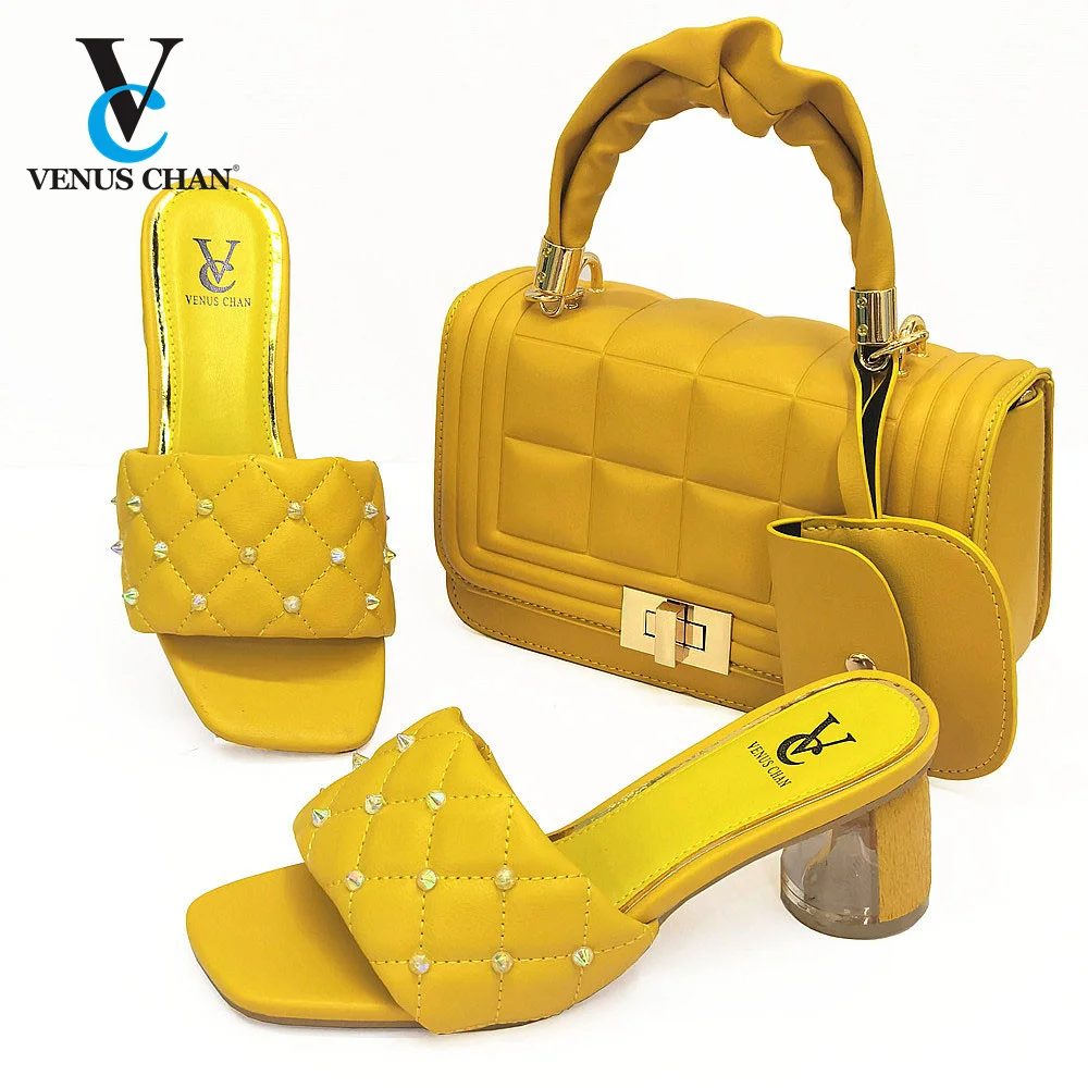 

Comfortable High Quality ItalianWomen Shoes and Bag to Match 2019 Autumn New Arrivals Peep Toe Comfortable Sandals for Party