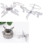 Новая титановая спиртовая мини-плита для кемпинга, комбинированный набор горелок, уличная плита с перекрестной подставкой, подставка для плиты