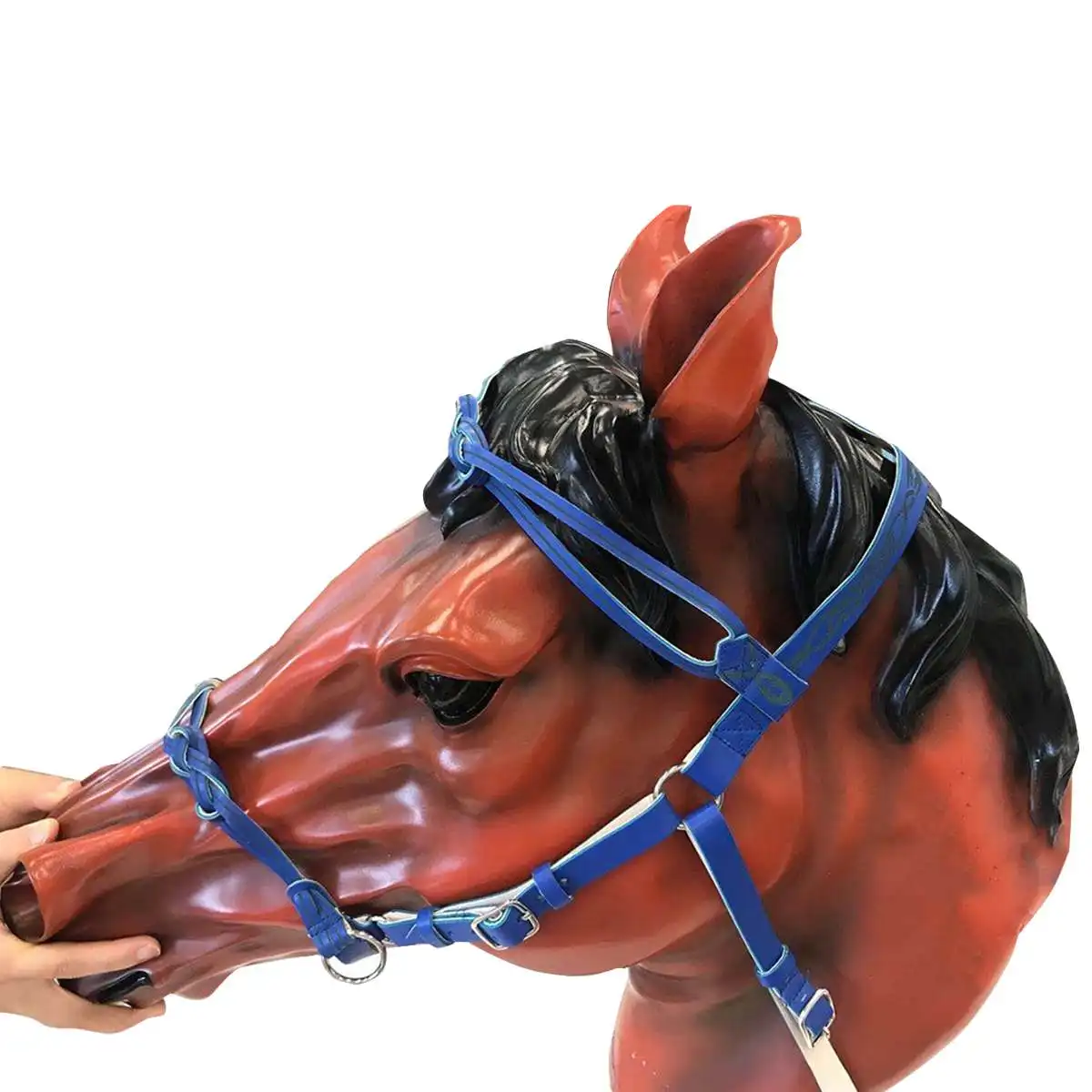 

Soft Adjustable Horse Riding Equipment Halter Horse Bridle With Bit And Rein Belt PU For Horse Equestrian Accessories Thicken