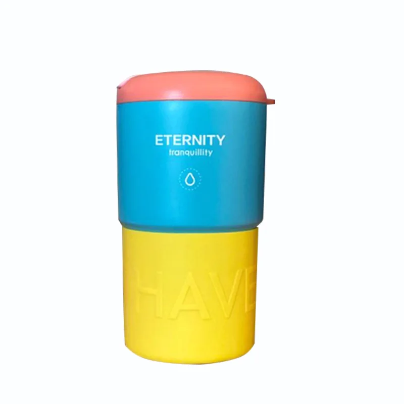 

Lovely Girl Heart Candy Color Thermos Cup Car Fashion Eternal Heart Round Cover Insulated Coffee Cup Office Water Cup