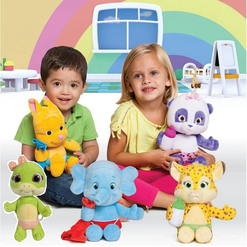 25cm Word Party Plush Toy Lulu Bailey Kip Anime Plushie Panda Elephant Learning Stuffed Animals Doll Toys for Kids Birthday Gift