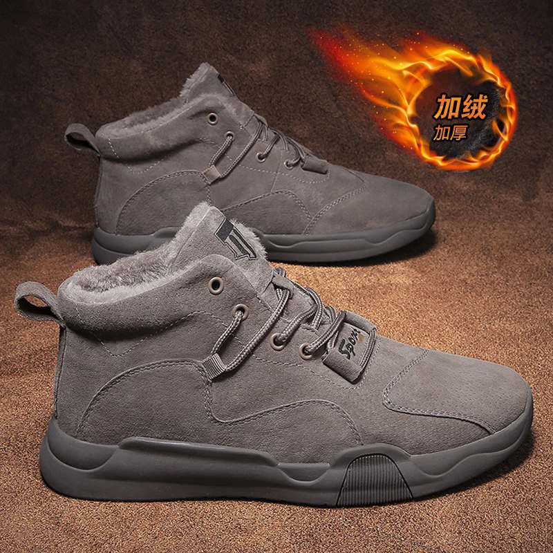 Beli CYYTL Sepatu Bot Salju Sepatu Pria Sepatu Bot Musim Dingin Pergelangan Kaki Bulu Lembut Hangat Sepatu Flat Kasual Anti Air Ultralight Safety Уужская Ий Ня Оуува